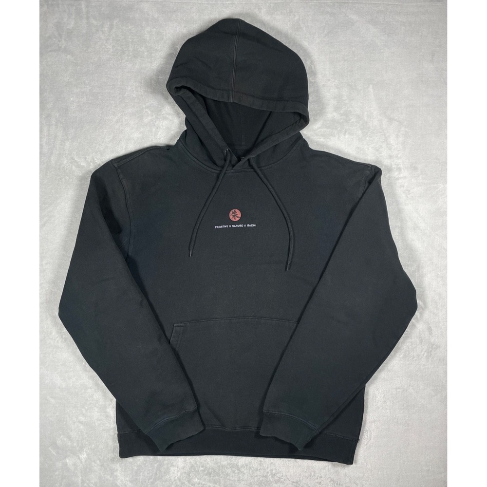Primitive Naruto Itachi Hoodie Men M Black Anime Graphic Pullover Sweatshirt